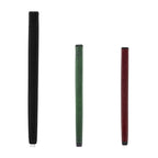 Roo Laced FL35 Long putter grips in Black, Dark Green, and Dark Red